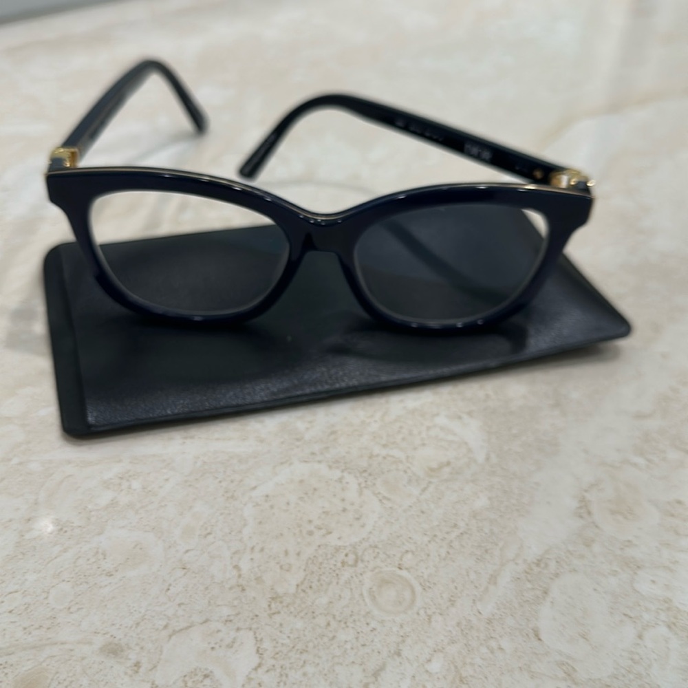 Dior Navy Blue and Gold Women's Glasses